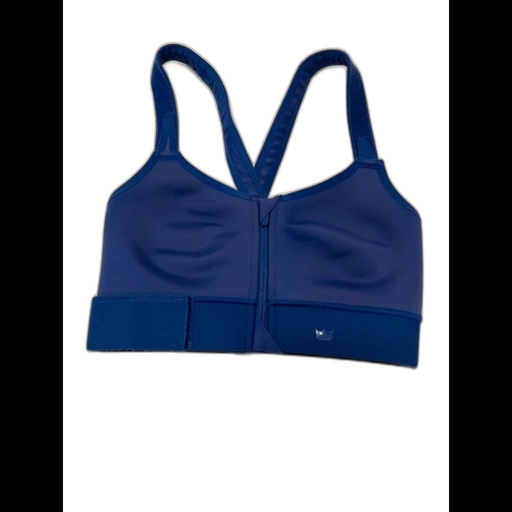 SHEFIT luxe blue high-support sports bra